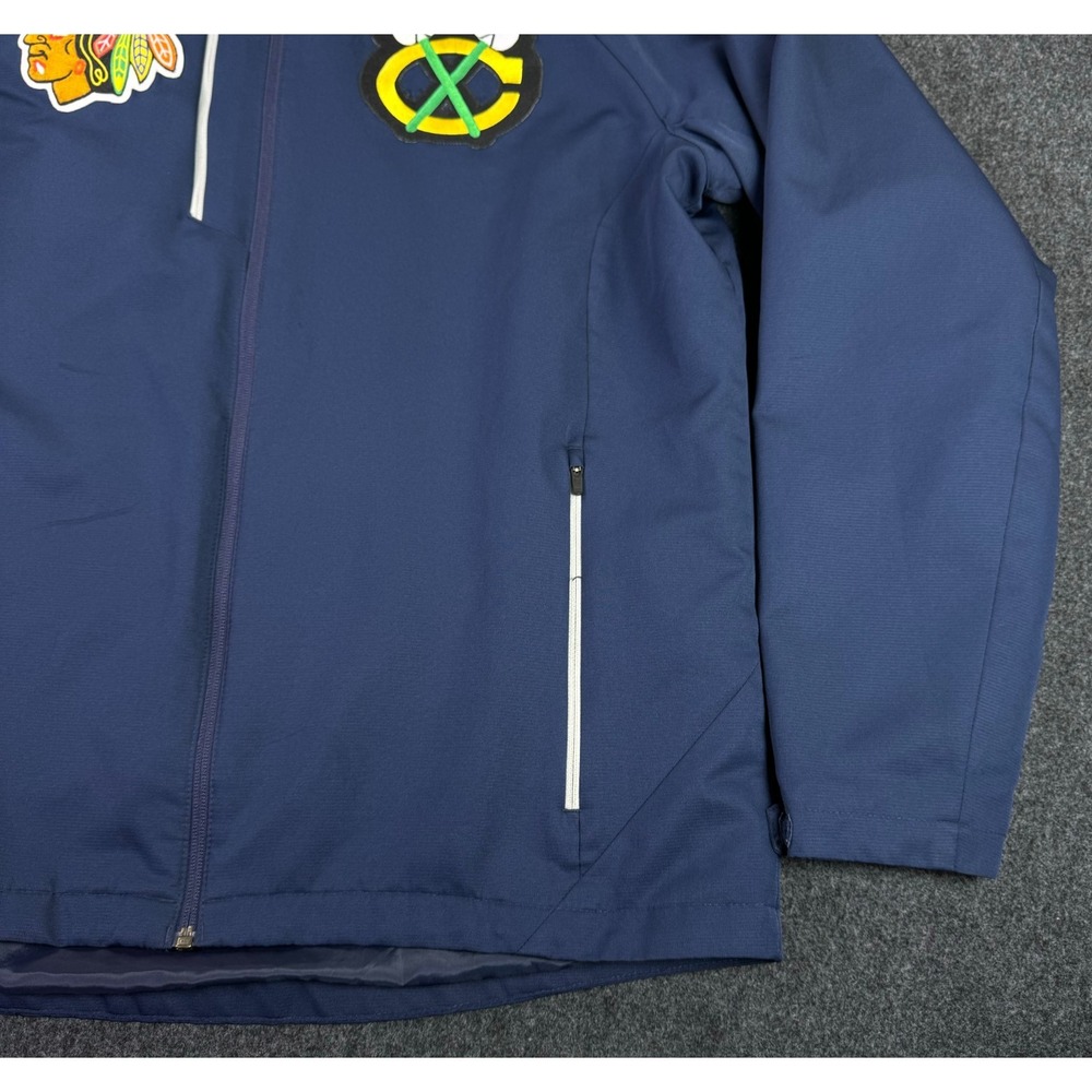 Bauer Team Chicago Blackhawks Indiana Fuel Embroidered Full Zip Jacket Mens XL - Picture 5 of 13